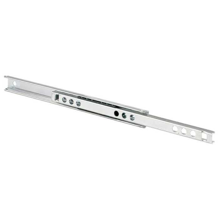 Herrajes Alk Meta 17 H17 Micro Guía de Bolas para Cajones, Extracción Parcial 75%, Sujeción Rosca Madera, L. 315mm, Silenciosa