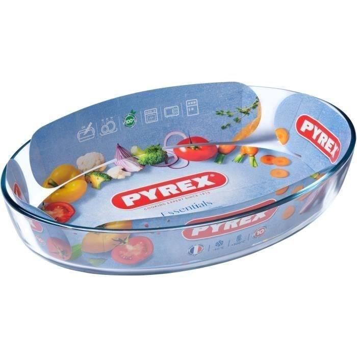 PYREX - ESSENTIALS - Fuente de vidrio ovalada para hornear 35 * 24 cm PYREX - ESSENTIALS - Fuente de vidrio ovalada para hornear 35 * 24 cm