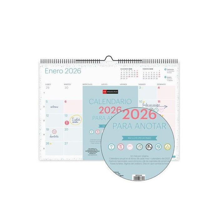 Calendario (2026) Miquelrius Pared Trends Lovely Mensual Para Escribir A3 420X296