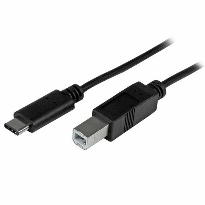 Cable USB C a USB B Startech USB2CB2M (2 m) Negro Cable USB C a USB B Startech USB2CB2M (2 m) Negro