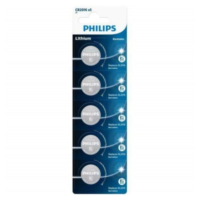 Pila de Botón de Litio Philips CR2016P5/01B 3 V 0 Pila de Botón de Litio Philips CR2016P5/01B 3 V 0