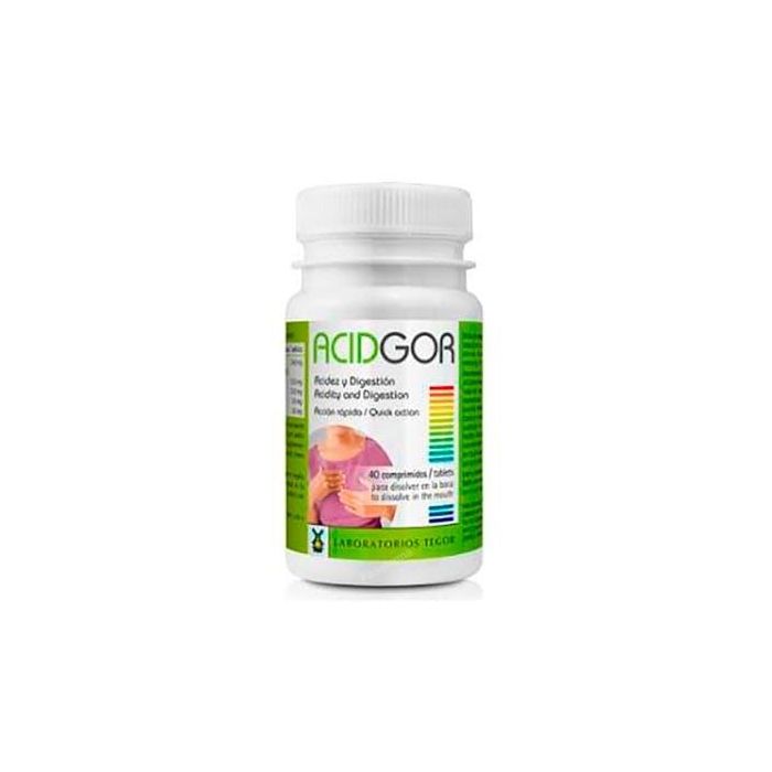 TEGOR Acidgor 40 Comprimidos para Disolver en Boca | Complemento Alimenticio para Apoyo Gástrico y Acidez con Regaliz, Manzanilla, Aloe