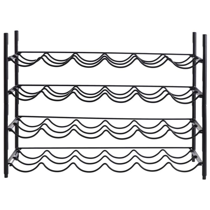 Day Botellero para 12 Botellas Alambre Negro Guardar y Presentar Vinos 5