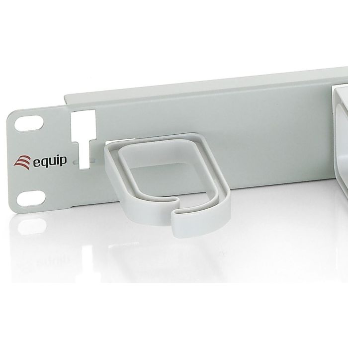 EQUIP 327312 Panel de Gestión de Cables 19" 1U Gris RAL 7035 de Plástico y Acero para Rack de Servidor 1