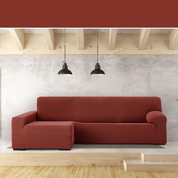 Funda para chaise longue de brazo largo izquierdo Eysa JAZ Rojo Oscuro 180 x 120 x 360 cm 5