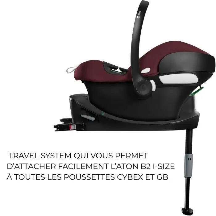 Cybex Silla de Coche Aton B2 i-Size con Base, Negro 3