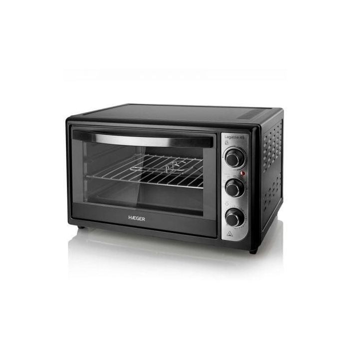 HORNO DE SOBREMESA HAEGER LAGASSE 48L - 2000W - TEMPORIZADOR CON TIMBRE - SELECTOR TEMPERATURA 100-230º - PUERTA DOBLE CRISTAL 0 HORNO DE SOBREMESA HAEGER LAGASSE 48L - 2000W - TEMPORIZADOR CON TIMBRE - SELECTOR TEMPERATURA 100-230º - PUERTA DOBLE CRISTAL 0