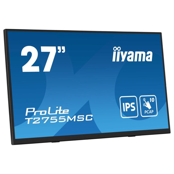 iiyama ProLite T2755MSC-B1 - Monitor táctil 27" FHD (1920x1080) IPS 5ms 60Hz con USB-C, HDMI, DisplayPort y altavoces - Negro