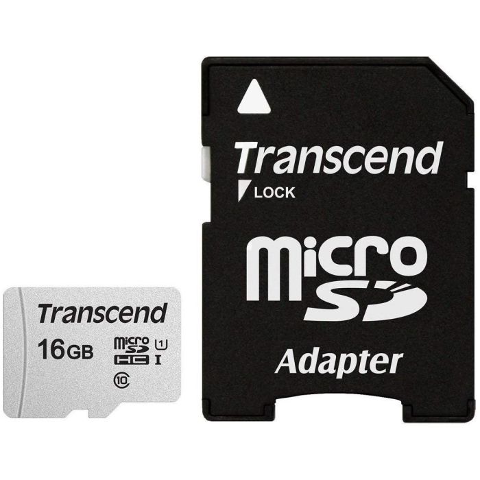 Transcend USD300S-A Tarjeta microSDHC 16GB Clase 10 U1 con Adaptador SD - Lectura 95MB/s, Escritura 10MB/s 0 Transcend USD300S-A Tarjeta microSDHC 16GB Clase 10 U1 con Adaptador SD - Lectura 95MB/s, Escritura 10MB/s 0