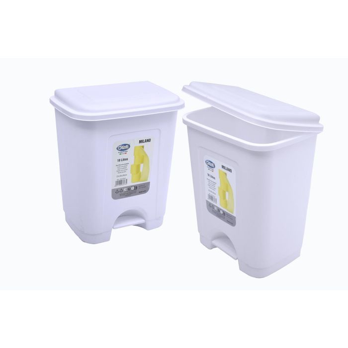 Cubo Con Pedal Milano 18L Blanco (5 Unidades) 1 Cubo Con Pedal Milano 18L Blanco (5 Unidades) 1