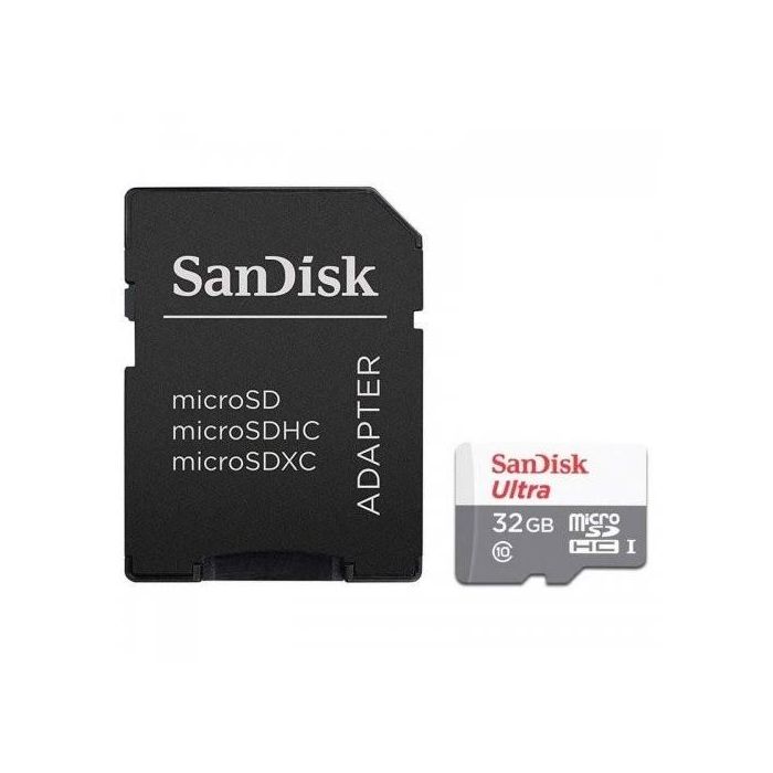 SanDisk SDSQUNR-032G-GN3MA Tarjeta de Memoria microSDHC 32GB Clase 10 U1 100MB/s con Adaptador para Full HD