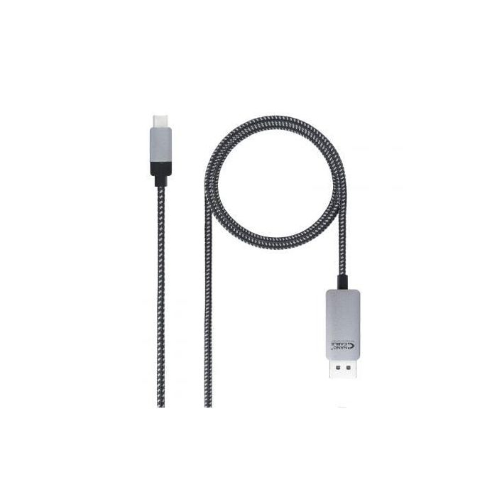 Cable Conversor Nanocable 10.15.5002/ USB Tipo-C Macho - Displayport Macho/ 1.8m/ Negro 1 Cable Conversor Nanocable 10.15.5002/ USB Tipo-C Macho - Displayport Macho/ 1.8m/ Negro 1