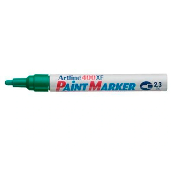 Artline EK-400 XF Rotulador Permanente Verde Punta Redonda 2.3 mm Ideal para Metal Caucho y Plástico 2