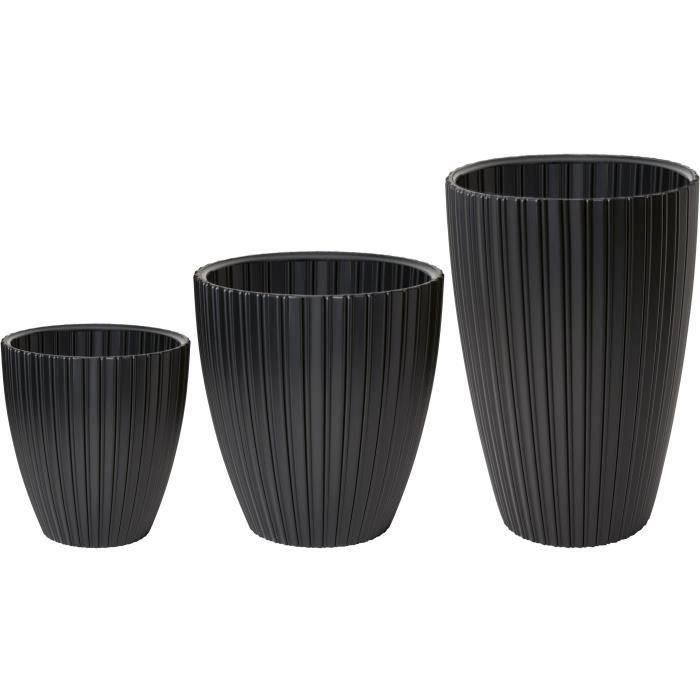 Maceta - Garden ID - Fancy - 40 x 58 cm - Para jardín, balcones o interiores - Color negro 3 Maceta - Garden ID - Fancy - 40 x 58 cm - Para jardín, balcones o interiores - Color negro 3