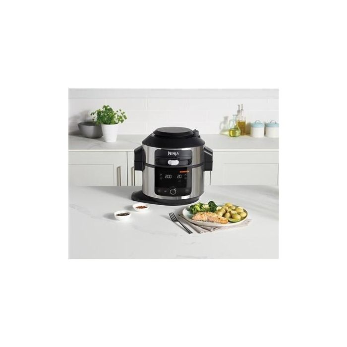 Ninja OL550EU Olla Eléctrica Multifunción SmartLid 11 en 1 Foodi, 6L, Cocina a Presión, Freidora de Aire, Vapor, Horneado 12