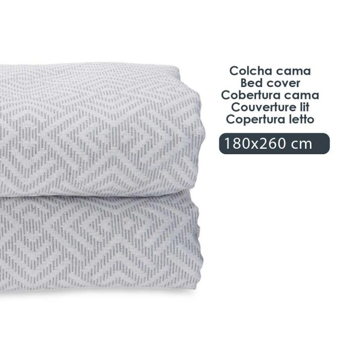 Colcha Cama Geometrico Gris 180X260Cm Giftdecor (4 Unidades) 3 Colcha Cama Geometrico Gris 180X260Cm Giftdecor (4 Unidades) 3