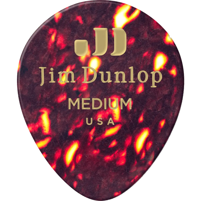Dunlop Pack 12 Púas Genuine Celluloid Teardrop Medium 4 Dunlop Pack 12 Púas Genuine Celluloid Teardrop Medium 4