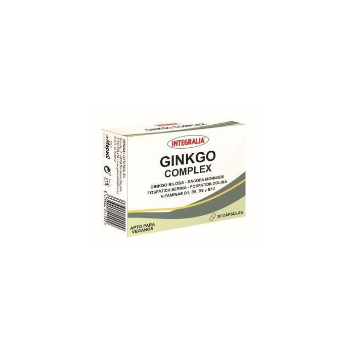 INTEGRALIA Ginkgo Complex 30 Cápsulas para Memoria y Rendimiento Mental con Vitaminas B