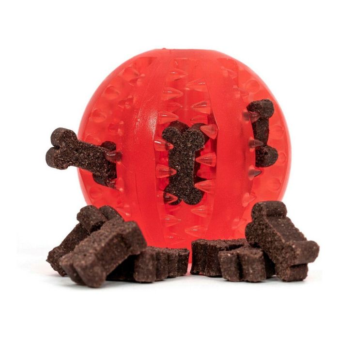 Gloria Pelota Dental Resistente TPR 7 cm para Perros | Juguete Masticable con Hendiduras para Limpieza de Sarro y Dispensador de Premios 15