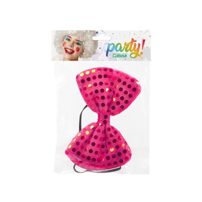 Pajarita Fucsia Accesorio Disfraz Diva Retro Temática Neón 1