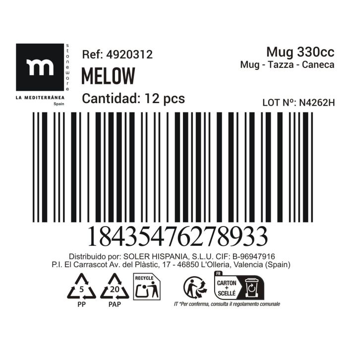 Mug Melow 330 cc - Inde (36 Unidades) 2 Mug Melow 330 cc - Inde (36 Unidades) 2