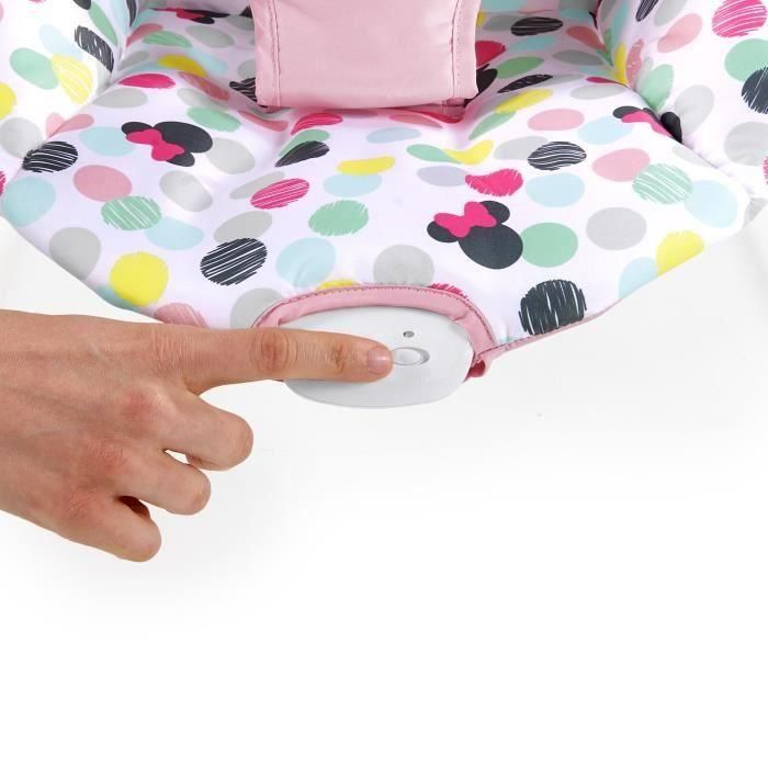 Disney Baby Bouncer Minnie Spotty Dotty con vibraciones y arco de juego 5