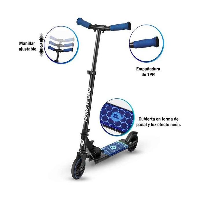 Honeycom scooter with led - blue / con luces led en plataforma / rueda 2 Honeycom scooter with led - blue / con luces led en plataforma / rueda 2