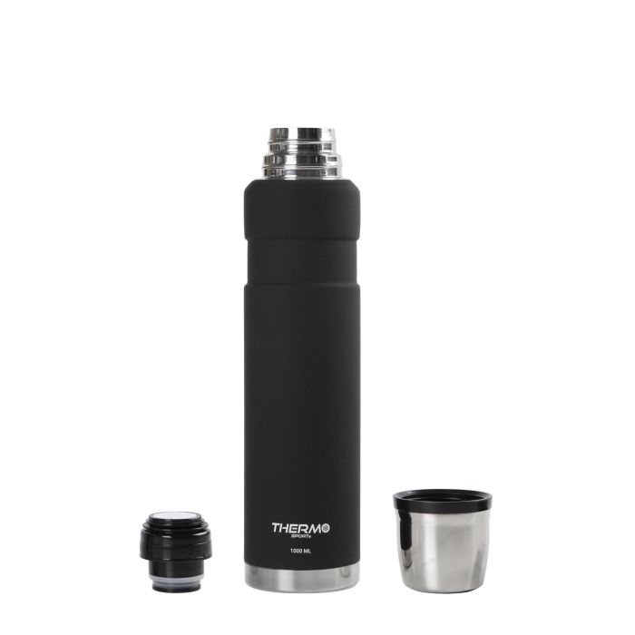 Termo de acero inoxidable Thermosport 1000 ml - Negro (6 Unidades) 5 Termo de acero inoxidable Thermosport 1000 ml - Negro (6 Unidades) 5