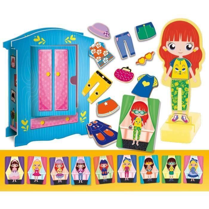 Muñeca de madera para crear fantásticos conjuntos - LISCIANI - Método Montessori 1 Muñeca de madera para crear fantásticos conjuntos - LISCIANI - Método Montessori 1