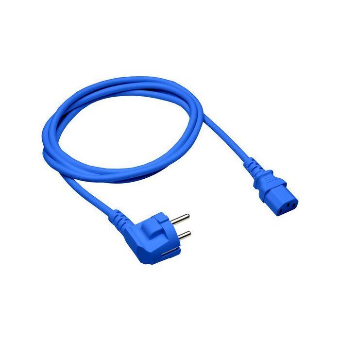 Noname Power cord Europe CEE 7/7 90° to C13, 0,75mm², VDE, Blue, length 1,80m 1 Noname Power cord Europe CEE 7/7 90° to C13, 0,75mm², VDE, Blue, length 1,80m 1
