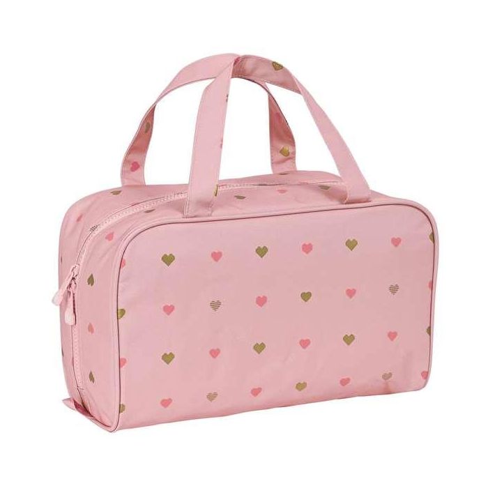Neceser Escolar Glow Lab Hearts Rosa 31 x 14 x 19 cm 1