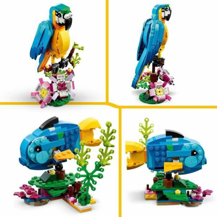 Lego 31136 Loro exótico 3-en-1, figuras de animales de la jungla, con rana y pez 5 Lego 31136 Loro exótico 3-en-1, figuras de animales de la jungla, con rana y pez 5