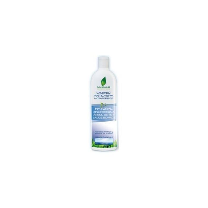 SANASUR Champú Anticaspa con Zinc Piritiona, Sauce Blanco y Árbol del Té 500ml