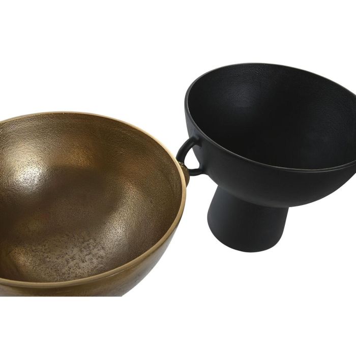Jarron Moderno DKD Home Decor Negro Dorado 28 x 26 x 34 cm (2 Unidades) 1 Jarron Moderno DKD Home Decor Negro Dorado 28 x 26 x 34 cm (2 Unidades) 1