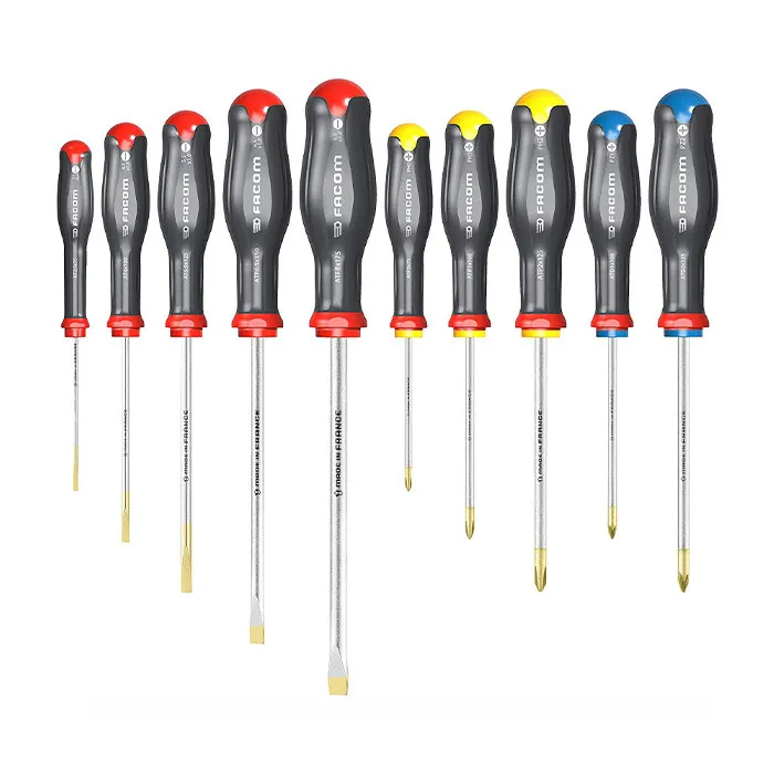 Facom ANWJ10PB Juego 10 Destornilladores Protwist Planos Phillips Pozidriv Hojas Acero Carbono