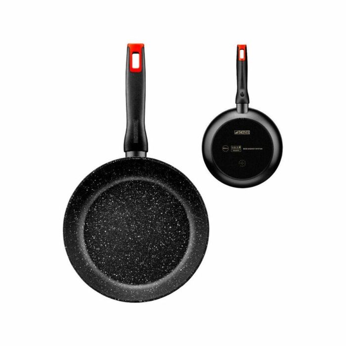 Monix M810024 Sartén Titán Rock, Aluminio Forjado con Titanio Reforzado, Ø24cm, Apta para Inducción y Todo Tipo de Cocinas