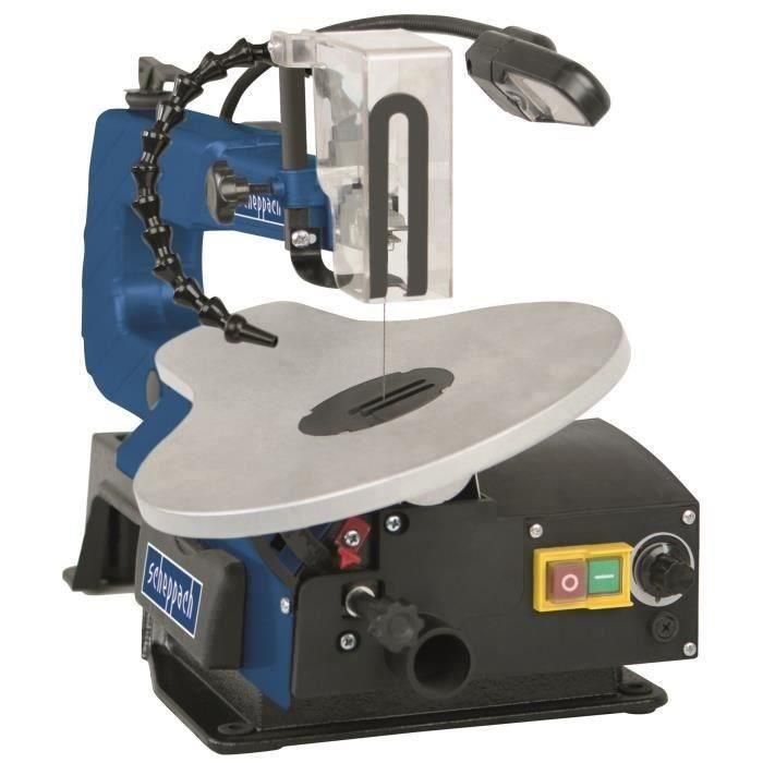 Scheppach SD1600V Sierra de Desplazamiento de Velocidad Variable 120W, Corte 50/406mm, Mesa Inclinable 0-45°, Iluminación LED 1 Scheppach SD1600V Sierra de Desplazamiento de Velocidad Variable 120W, Corte 50/406mm, Mesa Inclinable 0-45°, Iluminación LED 1