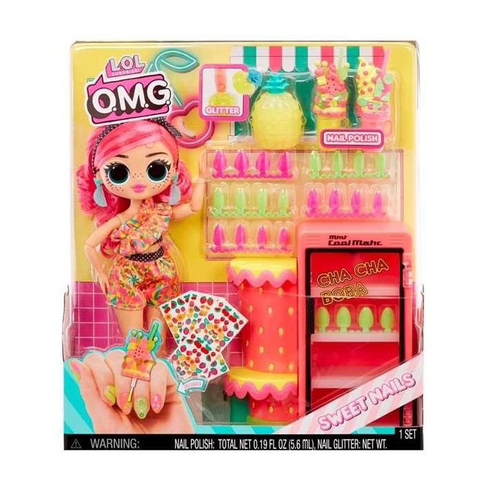 Muñeca l.o.l. surprise omg sweet nails con tienda de frutas pinky pops 31.75x21.92x26.27 cm