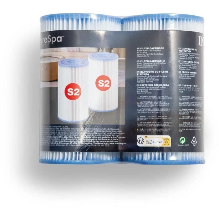 Intex INT1735916570854 Pack de 2 cartuchos para Pure SPA S2 3 Intex INT1735916570854 Pack de 2 cartuchos para Pure SPA S2 3