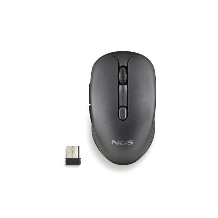 NGS EVORUSTBLACK Ratón Inalámbrico Recargable con Teclas Silenciosas, 1600 DPI, 5 Botones, Batería 600mAh, 50 Horas, 2.4Ghz RF, Negro NGS EVORUSTBLACK Ratón Inalámbrico Recargable con Teclas Silenciosas, 1600 DPI, 5 Botones, Batería 600mAh, 50 Horas, 2.4Ghz RF, Negro