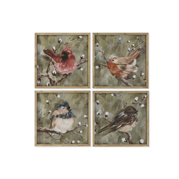 Cuadro Shabby DKD Home Decor Verde Multicolor 2 x 50 x 50 cm (4 Unidades) Cuadro Shabby DKD Home Decor Verde Multicolor 2 x 50 x 50 cm (4 Unidades)