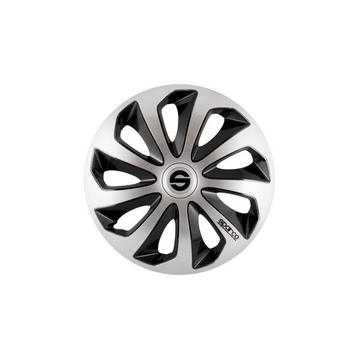 Tapacubos Sicilia Bicolor 15" Plata-Negro Spc 4 Unidades Cs5 SPC1573SVBK 1 Tapacubos Sicilia Bicolor 15" Plata-Negro Spc 4 Unidades Cs5 SPC1573SVBK 1