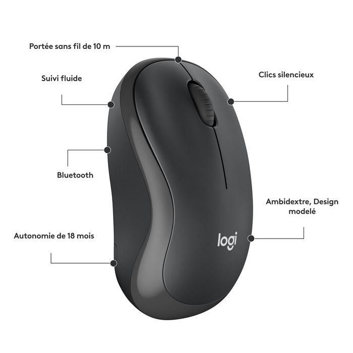 Logitech M240 Ratón Bluetooth Silencioso, 90% Menos Ruido de Clic, 18 Meses Autonomía de Batería, Diseño Ambidextro y Compacto para Viaje 8 Logitech M240 Ratón Bluetooth Silencioso, 90% Menos Ruido de Clic, 18 Meses Autonomía de Batería, Diseño Ambidextro y Compacto para Viaje 8
