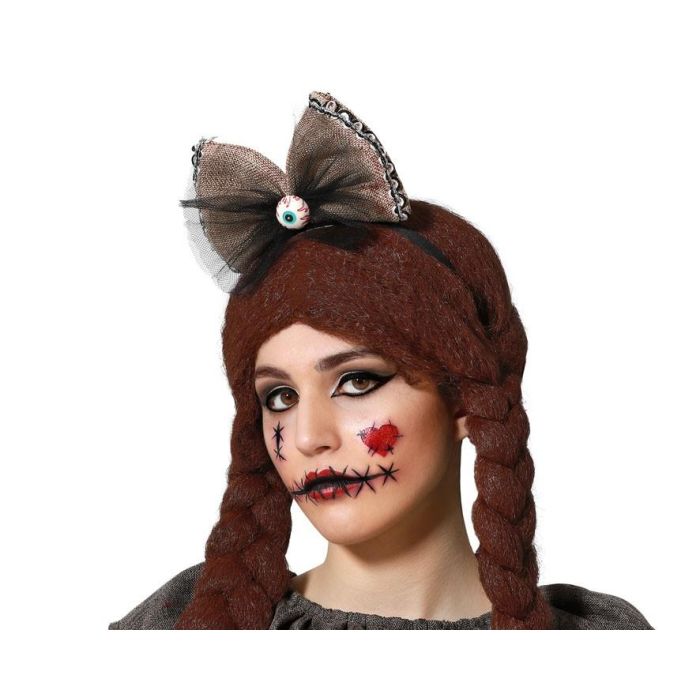 Diadema Halloween Voo Doo Lazo Negro con Ojo Sangrante - Accesorio para Disfraces de Terror