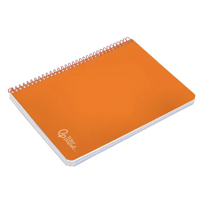 Liderpapel Cuaderno Espiral A4 Witty Tapa Dura 80 Hojas 90gr Rayado Horizontal con Margen Color Naranja 4