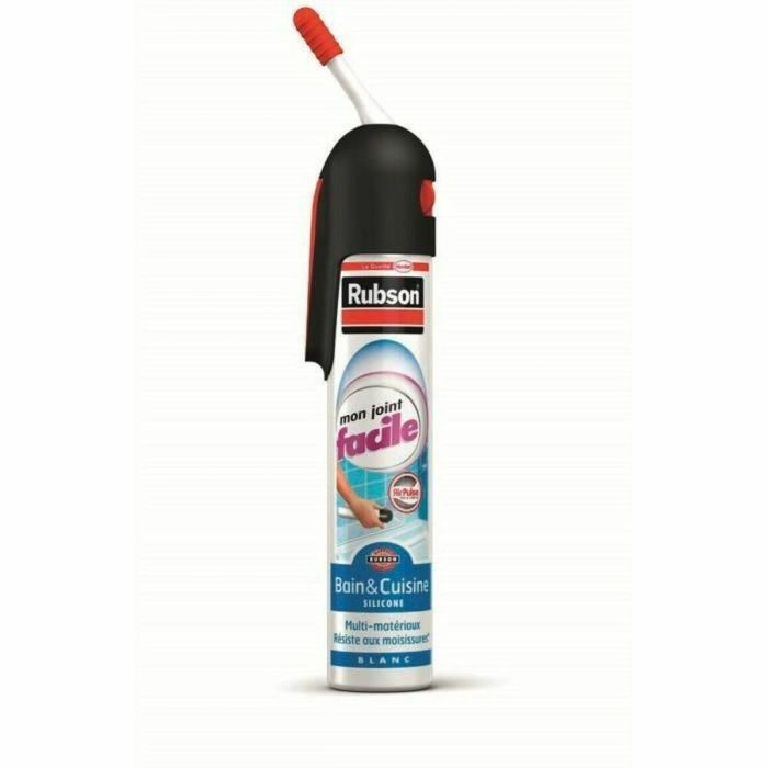 Rubson Sellador Sanitario 200 ml Blanco con Gatillo - Adhesión 100% Esmalte y Sintéticos, Flexible, Elástico y Junta Protegida