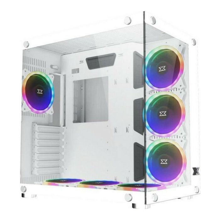 Xigmatek Aquarius Plus Arctic ARGB Caja PC Mid Tower ATX/Micro ATX/Mini-ITX 7 Ventiladores ARGB Doble Vidrio Templado Sin Fuente Blanco