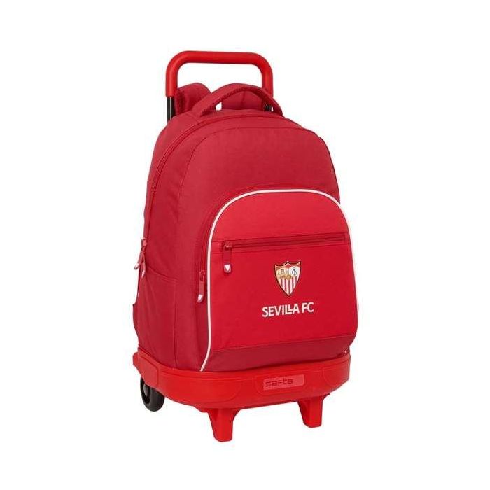 Safta Mochila Grande con Ruedas Compact Exterior Resistente Sevilla FC 33x45x22 cm