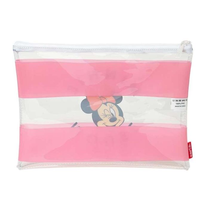Bolsa Impermeable Minnie Mouse Beach Rosa Transparente 3