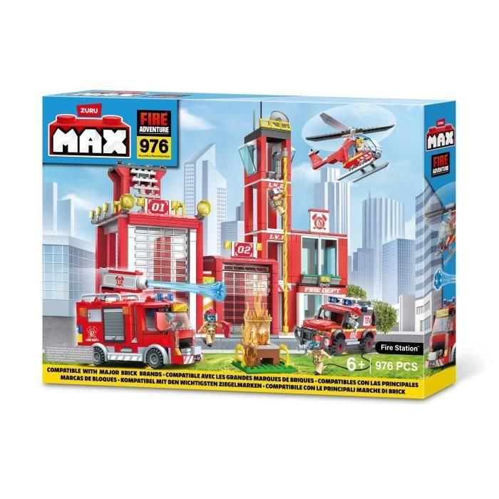 Set de Construcción - ZURU - Estación de Bomberos Grande (976 piezas) - Crea una estación de bomberos con vehículos y accesorios 2 Set de Construcción - ZURU - Estación de Bomberos Grande (976 piezas) - Crea una estación de bomberos con vehículos y accesorios 2